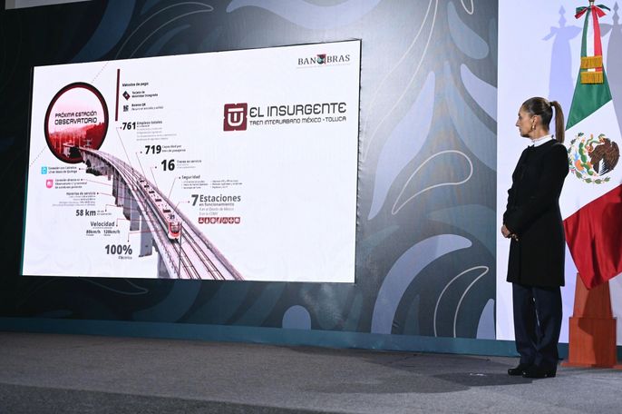 SHEINBAUM INAUGURA TRAMO SANTA FE-OBSERVATORIO DEL TREN “EL INSURGENTE”